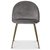 Art velvet stol - Lysegr / Messing