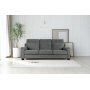 Atlas 3-personers sofa med hj ryg - Gr chenille + Tekstilrensning til mbler