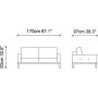 Ny tulipan 2-personers sovesofa - Bl