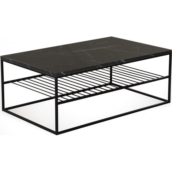 Etna sofabord Sort/hvid - 95 x 55 cm