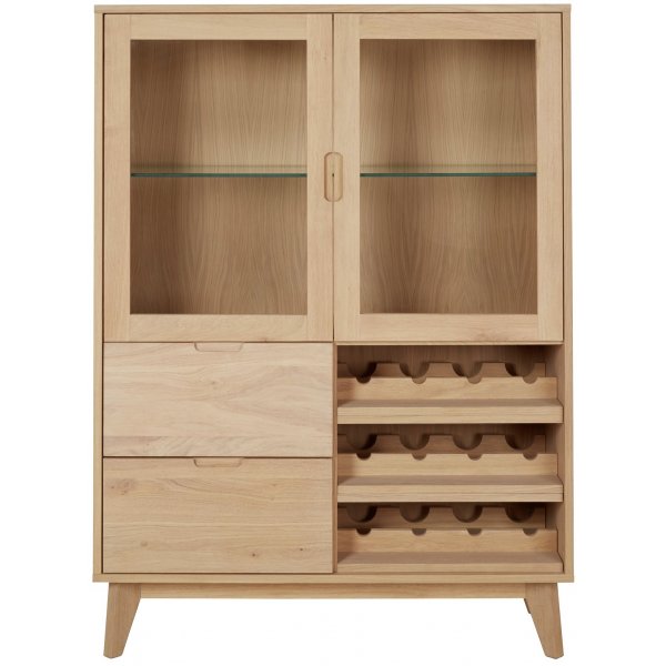 Nordli vitrineskab - Lys eg