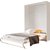 Sengeskab kompakt living vertikalt (140x200 cm sammenklappelig seng) - Hvid Hjglans