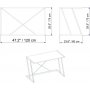 Anemon skrivebord 120x60 cm - Hvid/guld