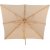 Naxos parasol 300 x 300 cm - Brun/Naturlig
