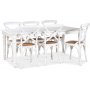 Paris spisegruppe 180 cm bord hvid + 6 stk hvide Gaston spisestole