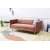 Toto 3-personers pink sofa med gyldne ben