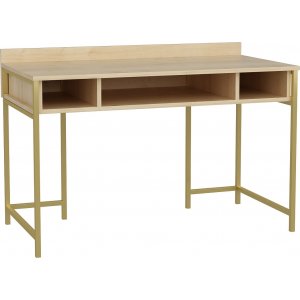 Alma skrivebord 120 x 60 cm - Guld/eg