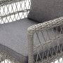 Cafst med 2 stole og bord 48 x 48 cm gr/rattan - Tor/Provence