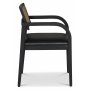 Sikns lnestol - Sort/Rattan/PU