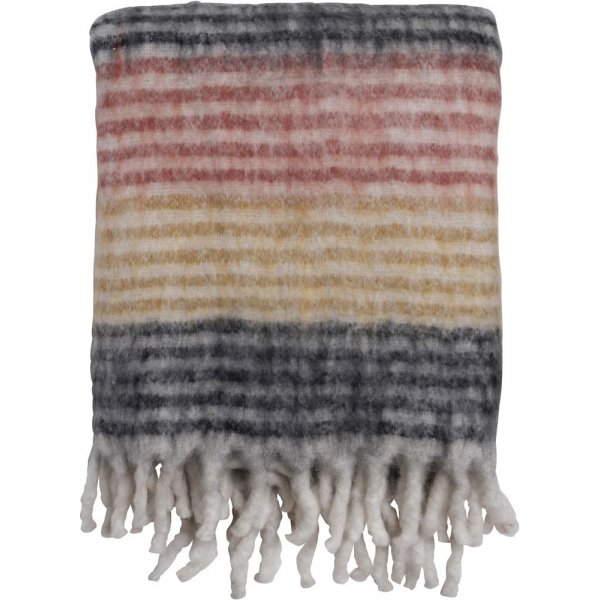 Melker plaid - Rd/gul/sort