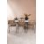 Togo udendrs spisegruppe med 6 Lindos stelstole - Beige/Sort/Teak