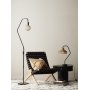 Loft bordlampe - Rattan/sort - 22 cm