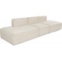 Mere 3-personers sofa med bne ender - Creme