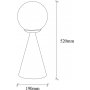 Gondol bordlampe - Slv/hvid