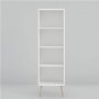 Softline smal reol med 4 rum - Hvid