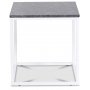 Accent lampebord 50x50 cm - Gr marmor / Hvid