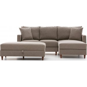 Eca divan sofa hjre - Creme hvid