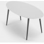 Oslo spisebord 160 x 80 cm - Hvid/sort
