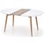 Paloma rundt spisebord der kan trækkes ud - 120-200 cm - Hvid (Højglans) / Eg