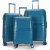 Oslo bl kuffert med kodels st med 3 hndbagagetasker
