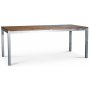 Alva spisebordsst inkl. 6 stole - Teak/Galvaniseret stl