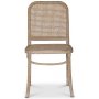 Indiana stol i bjet tr - Whitewash / Rattan