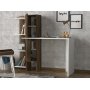 Gina skrivebord 90x45 cm - Hvid/valnd