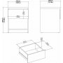 Naia sengebord 1 - Beton/hvid