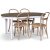 Skagen spisebordssæt; spisebord 160/210x90 cm - Hvid / brunolieret eg med 4 stk. Danderyd No.16 stole Whitewash