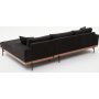 Liva divan sofa hjre - Antracit/kobber