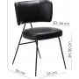 Roost spisestuestol - Sort PU