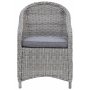 Balkonst; 2 stole og bord 48 x 48 cm gr/rattan - Tor/Mercury