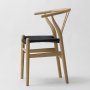 Wishbone stol - Sort / Rebsde