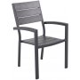 Spisest med 4 stole og spisebord 150 x 90 cm sort/gr - Las Vegas