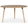 Omni spisegruppe, rundt spisebord 130 cm inkl. 4 Tyko hvide stole - Whitewash