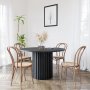 PiPi spisegruppe, rundt spisebord 120 cm inkl. 4 vintage bentwood Stol No18 - Sortbejdset tr