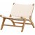 Rike loungestol - Creme PU/teak