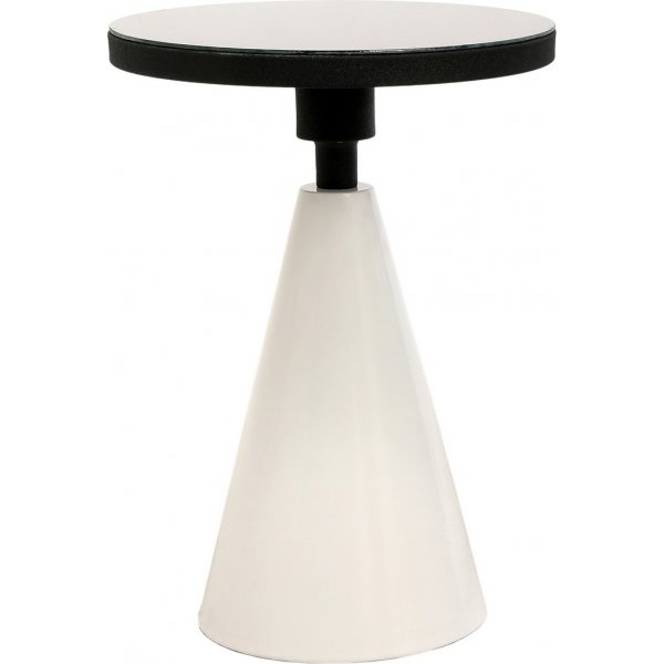 Kalk sidebord 42 cm - Hvid/sort