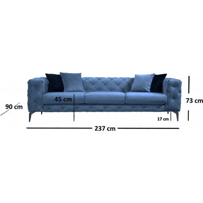Como 3-personers sofa - Bl