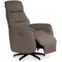 Comfort Saga (el) reclinerlnestol med indbygget fodsttte - Grbeige ecolder