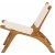 Rike loungestol - Creme PU/teak