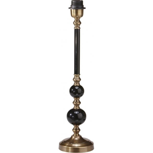 Abbey lampefod - Sort/messing - 50 cm