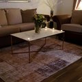Kundebillede Palasso sofabord 110 cm - Messing / Lys marmorering