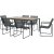 Lagun spisestuest 6 stole med bord - Udegruppe Sort/tr billede