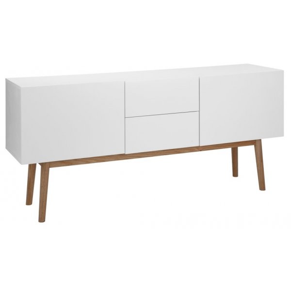 Bergen sidebord - Hvidolieret eg / Hvid