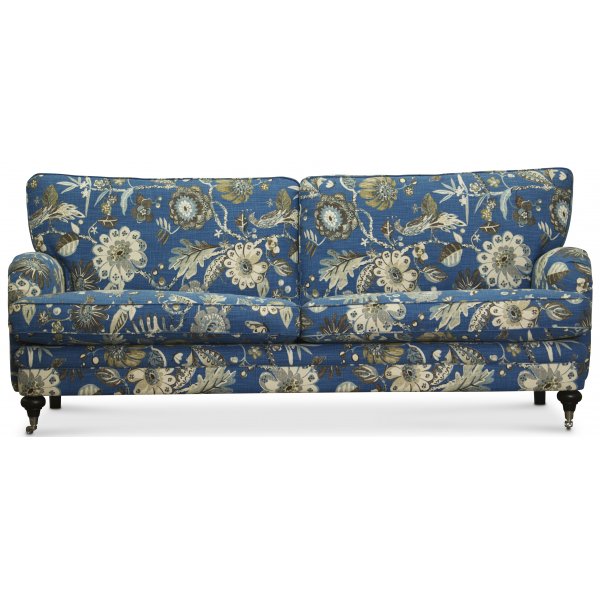 Savoy 3-pers. Sofa med blomsterstof - Havana Blue