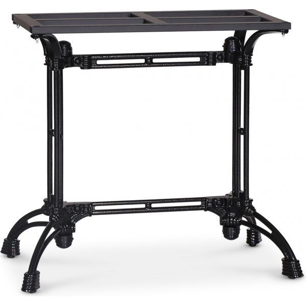 Garden E62 rektangulr underdel, blank sort