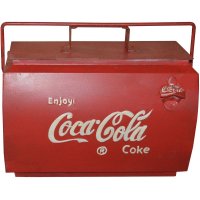 Coca Cola vintage opbevaringsboks med håndtag - Metal