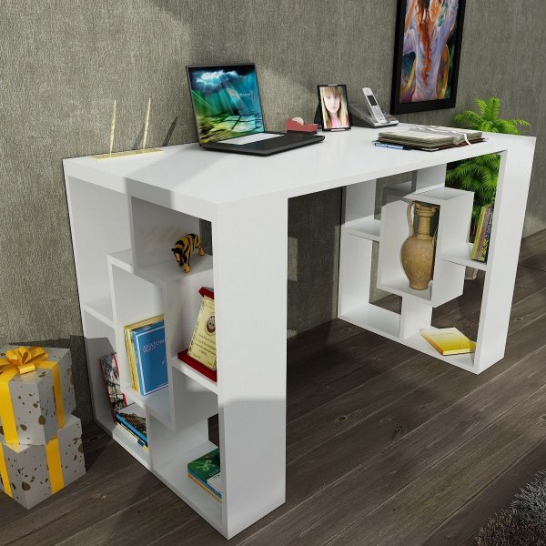 Valencia skrivebord 120x60 cm - Hvid