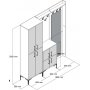 Berlin hall mbler abc - Valnd/hvid